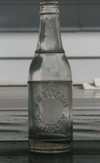 Vintage K.  W.  Nixdorf - Oneida,  N.  Y.  7 Fl.  Oz.  Soda Bottle