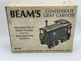 Vintage Jim Beam ' s Confederate Gray Caboose Decanter Train Railway Regal KW054 2
