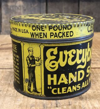 Vintage Country General Store Everybody’s Hand Soap Tin Massachusetts