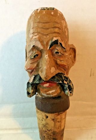 Vintage Hand Carved Wooden Man 