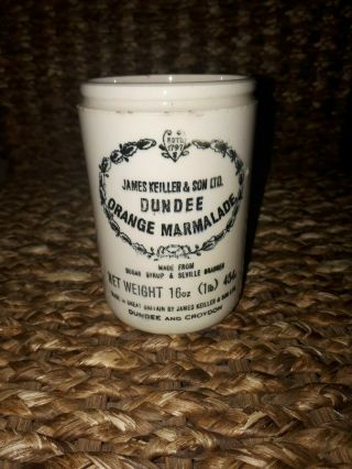 Antique Vtg James Keiller& Sons Dundee Marmalade Stoneware Pot Crock Jar Pottery