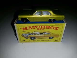 Matchbox Lesney No.  36 Opel Diplomat Issued (1966) Mint/box