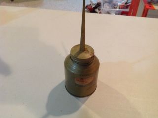 Rare Vintage J - Mark Model No.  38 Thumb Oiler Oil Can Usa