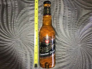 Miller Draft Mgd 9 " Tall Clear Acrylic Resin Beer Tap Handle