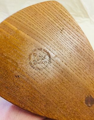 Vintage Sere Wood Hand Carved Japan Hardwood Set of 7 coasters with Stand/Holder 2