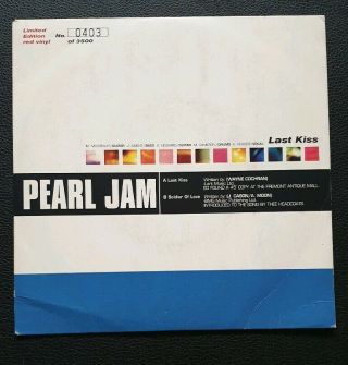 Pearl Jam Last Kiss Limited Edition Red 7 " Vinyl