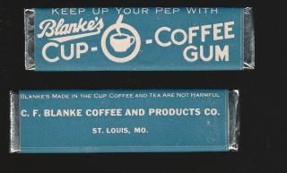Army Advertising Chewing Gum Stick With Wrapper - - - Blankes Cup Coffee 1941 Wwii