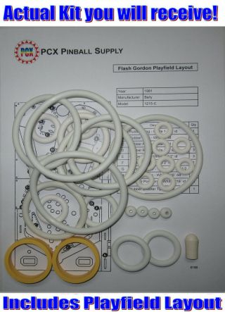 1981 Bally Flash Gordon Pinball Machine Rubber Ring Kit