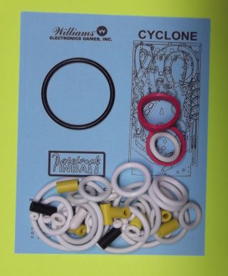 1988 Williams Cyclone Pinball Rubber Ring Kit