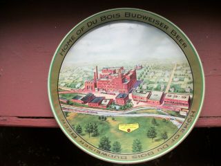 Vintage Dubois Budweiser Beer Tray - Factory Scene - Graphic -