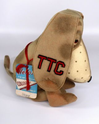 Texas Tech Vintage 50s Basset Hound Dog College Pet Collegiate Mfg Co Rare
