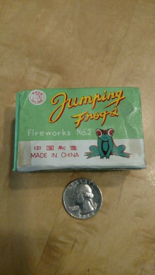Vintage Fireworks Label Jumping Frogs Horse Brand.  Old Stock