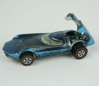 1968 Mattel Hot Wheels Redline Turbo Fire Blue White Int Turbofire Shps Next Day