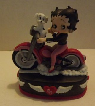 Betty Boop And Pudgy On Motorcycle Music Box