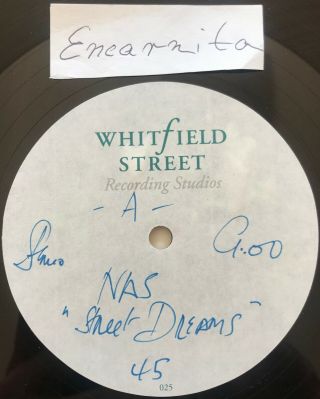 Nas - Street Dreams (whitfield Street Recording Studios ‎acetate 1996) Hip Hop
