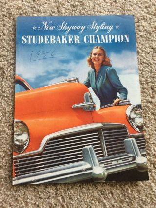 1946 Studebaker Champion Dealers Color Sales Handout.