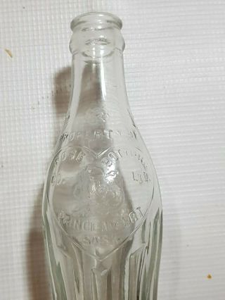 Rare Rose Beverages Soda Pop Glass Bottle,  Prince Albert,  Sk.  Rose In Heart