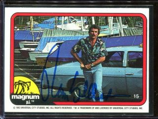 Tom Selleck 1982 Magnum Pi 15 Signed Card Authentic Autograph Auto