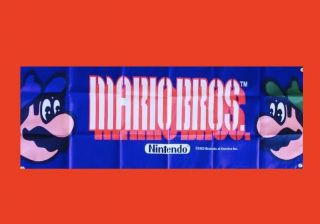 Large Mario Brothers Arcade Video Game Banner Flag Poster