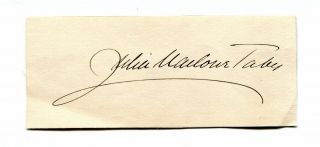 Autograph Julie Marlowe Taber Cut Signature On Paper 1890s Shakespearean Actress
