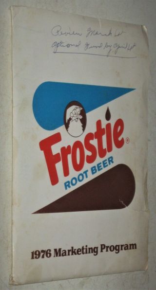 1976 Frostie Root Beer Marketing Program For Dealers W/fold Out Poster