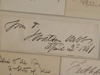 General James Watson Webb Autograph 1861 Diplomat Publisher Whig Ambassador