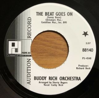 Buddy Rich Orchestra The Beat Goes On 7 " Uk 2013 Pacific Jazz Records 88140