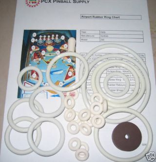 1969 Gottlieb Airport Pinball Machine Rubber Ring Kit