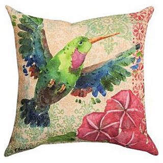 Pillows - Hummingbird In Flight Indoor Outdoor Pillow - 18 " Square