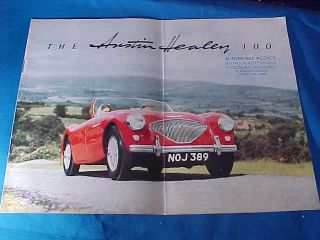 Orig 1956 Austin Healey 100 Automobile Dealers Advertising Booklet