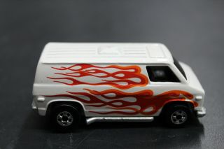 1974 Hot Wheels Chevy Van White With Red Flames,