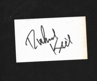 Richard Kiel " Jaws " Autograph Index Card James Bond