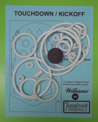 1967 Williams Touchdown,  Kickoff Pinball Rubber Ring Kit