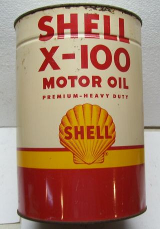 5 Quart Shell X - 100 1950s Can Five Qt