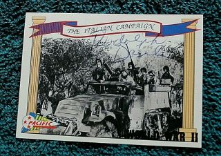 Ww Ii Trading Card Autographed Hand Signed By Rudolph Davila Recipient Of Moh