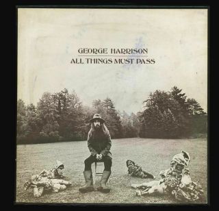 Vinyl Lp George Harrison - All Things Must Pass 3lp Poster 1st Pr Misprint Vg,