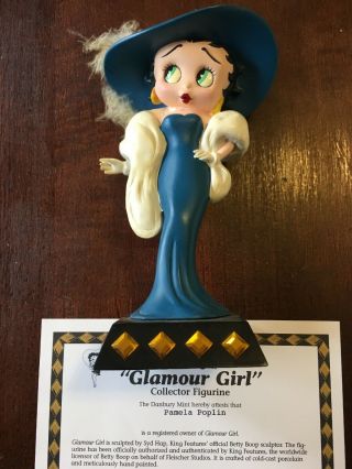 Cool Betty Boop " Glamour Girl " Collector Figurine Danbury 1996 With