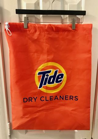 Tide Detergent Dry Cleaning / Laundry Bag,  Orange,  Draw String,  21 " X 27 "
