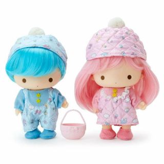 Little Twin Stars Kiki Lala Pretend Play Soft Pvc Doll Set Quilt Sanrio Japan
