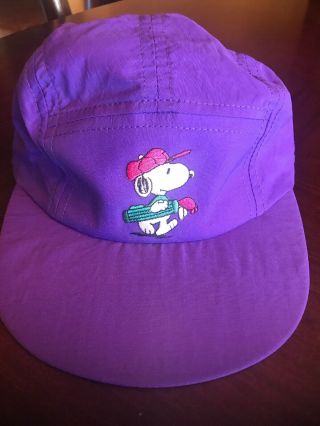 Rare Peanuts Snoopy Golf Hat Purple Peanuts Headwear By Town Talk