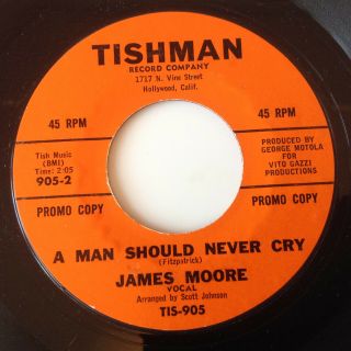 James Moore - A Man Should Never Cry/to Be Loved (forever) - Tishman Promo.  Jkelly