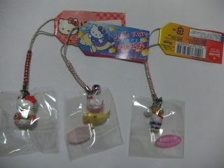 Hello Kitty Japan Mascot Strap Key Chain Charm Netsuke Phone Limited X 3 44