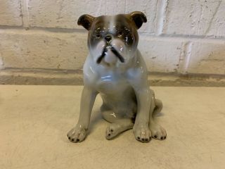 Vintage Goebel Hummel Porcelain Sitting English Bulldog Figurine