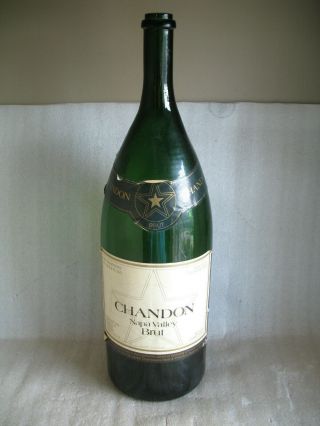Collector Chandon Napa Valley Brut Large Glass Wine Bottle 9 Liter 25 " Tall