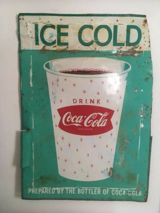 Vintage Ice Cold Coca Cola Coke Sign