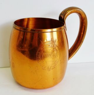 Vintage Tivoli Brewing Company Stamped Copper Beer Mug Denver Co Rare