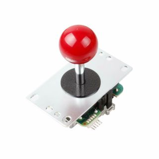 Sanwa Jlf - Tp - 8yt - Sk Oem Red Ball Top Handle Arcade Joystick 4& 8 Way Adjustable