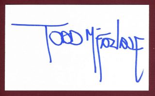 Todd Mcfarlane Comic Book Artist/writer/creator Spawn Signed 3x5 Card C15803