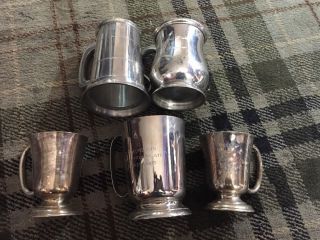 Great Selection Of Vintage Pint And Half Pint Tankards