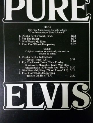 RARE PROMO ELVIS PRESLEY Pure Elvis Radio Station 12 